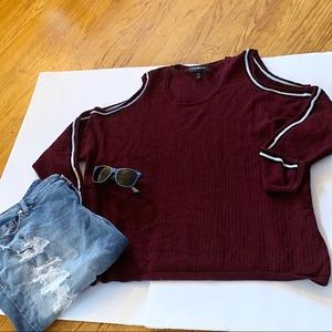 Lane Bryant Cold Shoulder Cable Knit Sweater